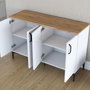 Hanah Home Gabinete Multipropósito Blanco y Nuez